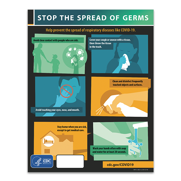 Covid 19 Flyer Stop The Spread Of Germs 8 5 X 11 Notes Inc Usa